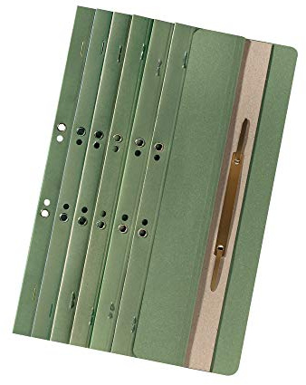 FALKEN 200x Ösenschmalhefter aus Recycling-Karton grün | Made in Germany kaufmännische Heftung und Behördenheftung Einhänge-Heftstreifen Aktenbinder Blauer Engel