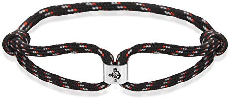 Skipper Bracciale da surfista con nodo a vela, con logo, tessuto, Senza pietra