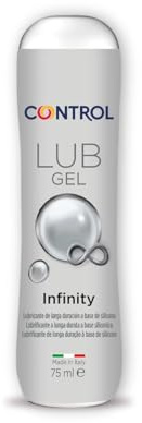 Control Lub Gel Infinity silikonbaserat långtidsglidmedel – 100 % tillverkad i Italien – 75 ml
