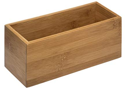 Range Couverts en Bambou Naturel - Organiseur pour Tiroir de Cuisine - Résistant Durable Ecologique (23 x 10 x 9 cm)