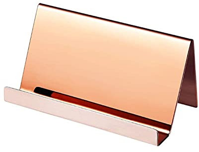 sararui Visitenkartenetui Visitenkartenhalter Edelstahl Namenskartenhalter Display Stand Rack Desktop Table Organizer 7 Farben Visitenkartenhalter (Color : B)