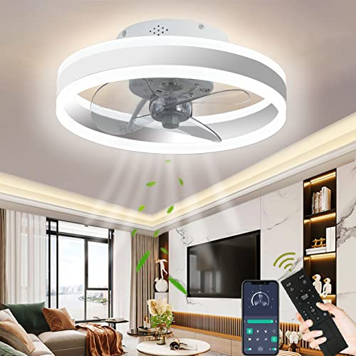Wildcat Deckenventilator mit Beleuchtung, LED Deckenlampe mit Ventilator 48W Deckenleuchte, 3 Farbtemperatur (3000-6500K) & 6 Geschwindigkeiten Ventilatorlicht, Leise Deckenventilator Licht…