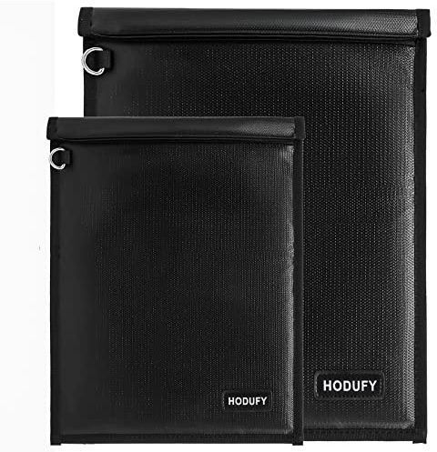 Hodufy 2 Stück Faraday Tasche,(16.9x15,13x10 Zoll) Faraday Bags for Laptop und GPS Signal Blocker Feuerfest und Wasserdicht,Keyless Go Schutz Autoschlüssel Tasche.