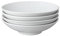 Denby White Porcelain Pasta Bowls Set of 4 - Dishwasher Microwave Safe Classic Crockery 900ml - Chip & Crack Resistant Tableware