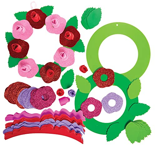 Baker Ross FX461 Rosenkranz-Bastelset - 3er-Pack, Muttertags-Bastelset für Kinder