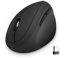 seenda Kabellose Maus Ergonomisch, Vertikale Maus Leise via 2.4G Verbindung mit USB-Empfänger DPI 1600/1200/800, Wireless Mouse mit 6 Tasten für PC/Laptop/Windows/Mac, Schwarz