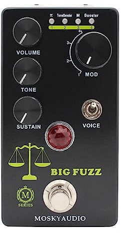 Verzerrung Gitarre Effektpedal, Moskyaudio Big Fuzz Distortion The E-Gitarre Effektpedal Gitarre Teile Recreation von 70-80er Jahre klassischen Stapel Sound