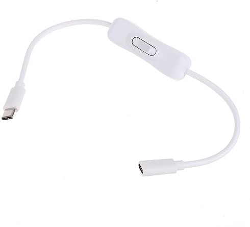 Limtula Tipo C maschio a femmina interruttori cavo di prolunga con pulsante interruttori di alimentazione cavo per telefono tablet alimentatore da USB C a cavo USB C ricarica rapida trasferimento dati