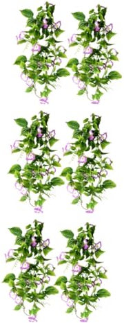 Zerodeko 6pcs Hanging Morning Glory Artificial Vines Silk Garden Decorations for Outdoor Wedding