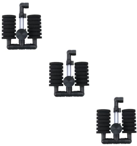 Happyyami 3St Schwammfilter für Aquarien Sponge Filter Aquarium Filter Schwammfilter für kleine Aquarien Filter für Fischglas Sieb Aquarienfilter Biochemischer Schwammfilter Doppelkopf