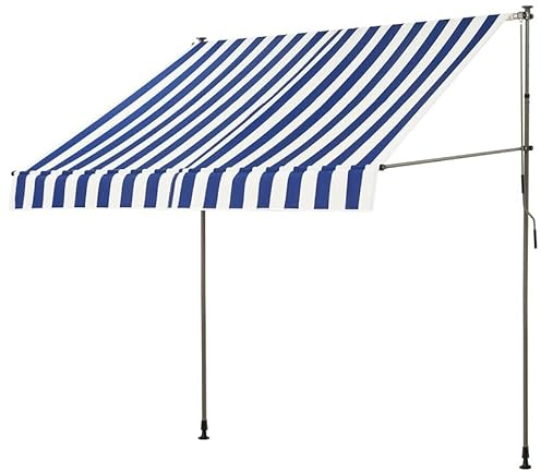 CMYCYDDPLY Manuell Einziehbare Markise, Klemmmarkise Ohne Bohren, Markisen for Terrasse, Höhenverstellbar, Wasserdicht, for die Meisten Türen und Fenster Geeignet(Size:300 * 130cm/118.1 * 51.2in)