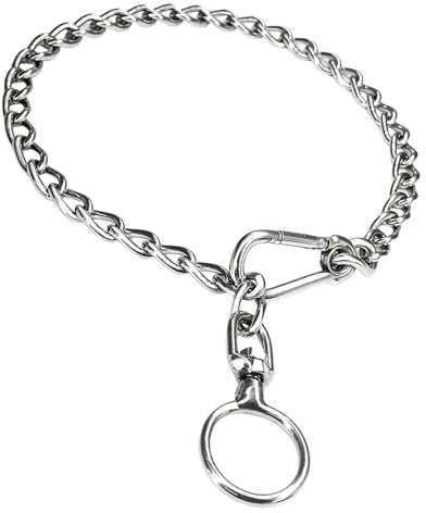FOLODA Hundehalsband Aus Metall Für Große Hunde Schwere Kette Hundehalsband Aus Metall Für Training Verstellbares Gehen Verstellbares Halsband