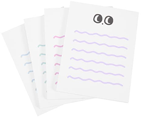NUOBESTY 4 Stück-Pack Notizblock aus Papier, Tragbares Schreibpapier, Glatt | Schulbeginn Party, Praktischer Notizblock für Kinder und Teenager, Bürobedarf