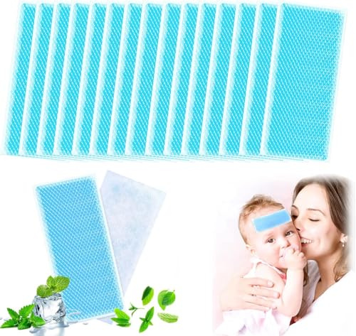 Patch Refroidissement en Gel, Lot de 20 Pansements Rafraîchissants en Gel pour Soulager la Fièvre, Confortables, Efficaces et Hypoallergéniques, Idéaux pour Adultes et Enfants