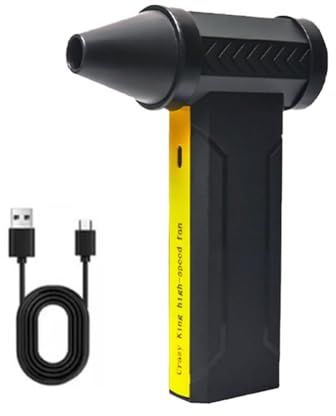 Yominerr Soplador de Aire Eléctrico Turbo JetFan 160000 RPM Motor Sin Escobillas Ventilador Turbo Violento Soplador de Polvo de Aire Potente Recargable por USB, C