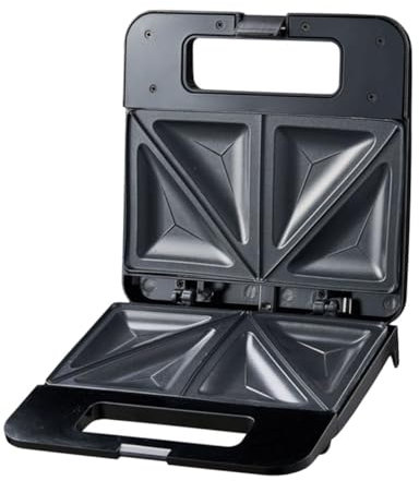 UKCOCO Mini Machine à Sandwich Électrique Antiadhésive à Gâteau Et Barbecue De Température Automatique Noir