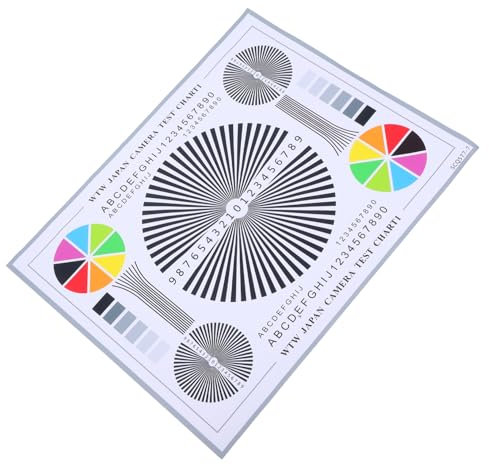 FONDOTIN Lens Test Chart Color Calibration Card Lens Focus Adjustment Chart Color Wheel Chart Cctv Camera Calibration Tool Testing Card for Monitoring Systems