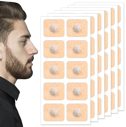 60 Stück Magnetische Nasenpflaster, Nasenpflaster Magnet, ohne Magnethalter | Anti Schnarch Nasenpflaster Magnet Besser Atmen, Geeignet für die meisten Magnetischer Nasenstreifen (Quadratisch)