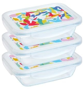 Pyrex Cook&Go - Lunch Box rectangular 0.8L (Multicolor lid)