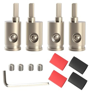 2Pair Car Sound Wire Terminals Highly Power Coppers Connectors For Stereos Systems Vibrations Resistant Resistant Car Connectors