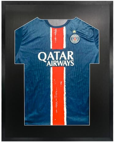 GraduationMall Trikotrahmen 70x90cm aus Aluminium, 3D Schaukasten mit Acrylglas für Fußball Rugby-Trikots & Band-T-Shirts, Tiefenrahmen mit Wandaufhängung