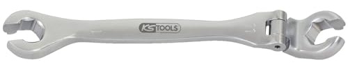 KS Tools 518.0381 CHROMEplus Offener Doppel-Ringschlüssel mit Gelenk, 11mm