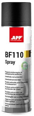 App BF110 Spray Antirombo Sottoscocca 500 ml | Protettivo Antiruggine Nero Opaco Senza Bitume | Spray Antipietrisco per Auto | Telaio, Passaruota e Carrozzeria