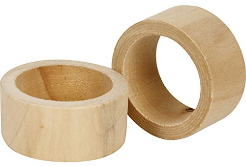 Creativ Company 564880 Napkin Rings, D: 35 mm, W: 20 mm, Pine, 6pcs, Wood