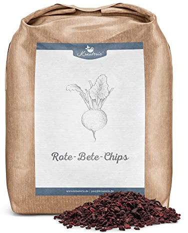 Krauterie Rote Bete Chips für Pferde, geschnitten (1000 g) | Artgerechtes Einzelfuttermittel für Pferde in Spitzenqualität - frei von Zusatzstoffen, getreidefrei, zuckerfrei, melassefrei