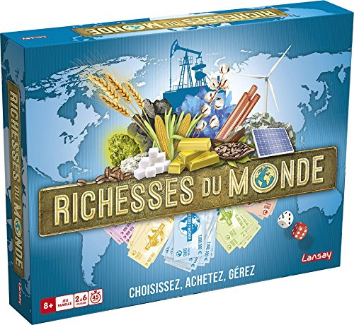 Lansay - Richesses du Monde Édition Originale - Jeu Tactique - Dès 8 Ans | Stratégie Familiale - Accumuler un Maximum de Biens et de Pouvoir - Compétition Passionnante - Parties de 45 Minutes