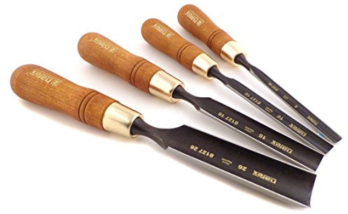 Narex Czech Steel Set of 4 Premier Firmer Gouges 8 mm (5/16) 10 mm (3/8) 16 mm (11/16) 26 mm (1 1/6) 863700F