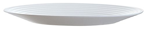 Luminarc 8013636 Harena Plates, Glass, 25 cm, White - 1 Unit
