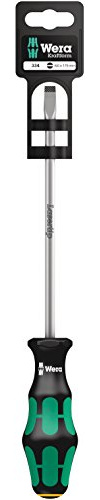 Wera 05100031001 334 Schlitz-Schraubendreher ̶ Werkstattklinge SB, 1, 2 x 8, 0 x 175 mm