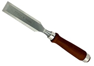 ULMIA Stechbeitel 30 mm mit braunem Griff Gesamtlänge 315 mm inklusive dunklem Holzheft, 167-30