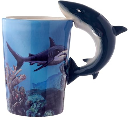 Puckator Lisa Parker - Taza de cerámica dolomita, diseño de tiburón