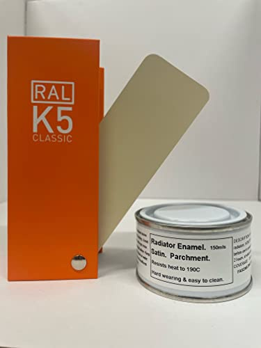 1 x 150ml Parchment Heat Resistant Satin Radiator Paint (Off White - Cream)