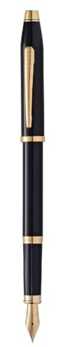 Cross Century II Füllfederhalter (23-Karat-Goldplattiert, F-Feder) schwarz-Lack
