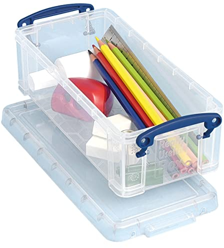Really Useful Box Plastic Storage 0.9 Litre Clear