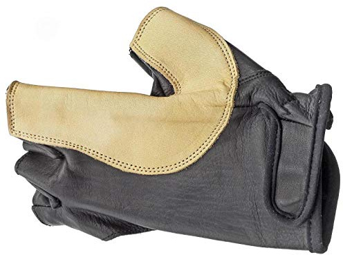 elToro Bogenhandschuh Tiger für die Linke Hand Bogenschießen (M) | aus hochwertigem Rindsleder, Handschuh zum Bogenschießen