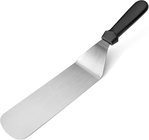New Star Foodservice 36190 Plastic Handle Flexible Grill Turner/Spatula, 14.5-Inch, Black