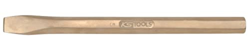 KS Tools 963.2440 - Burin de maçon - 200mm x 6mm - Gamme BRONZEplus - Tranchant libre d'arête - 6 pans - Antidéflagrant - Alliage Aluminium-Bronze