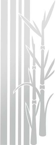 GRAZDesign Fenstertattoo Bambus & Pflanzen für Bad & Dusche – 105x40 cm | Dekoratives, selbstklebendes Fenstertattoo aus mattem Vinyl mit Bambusmotiv für glatte Glasflächen