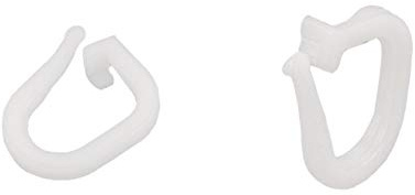 Liedeco Raffring Rafföse Raffhäkchen für Gardinen, Store | Weiss | 50 Stück