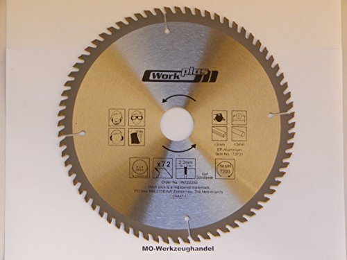 1 HM Kreissägeblatt für Alu Ø 210 x 30 mm 72 HM-Zähne, für Aluminium-Legierung und Kunststoffprofile Sägeblatt Kreissägeblätter 73721