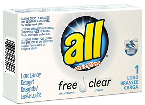All 2979351 Free Clear He Liquid Laundry Detergent, Unscented, 1.6 Oz Vend-Box, 100/Carton (Ven2979351)