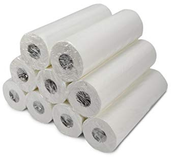 VIDIMA Ärztekrepp 55 cm x 50m, 2-lagig | 9 Rollen | hochwertig weiße Liegenabdeckung Liegenabdeckrollen | perforierte Papierrolle 132 Abrissen | ideal für Praxen, Tattoostudios