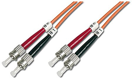 DIGITUS LWL câble Patch OM2-3 m St vers St câble Fibre Optique - LSZH - Duplex Multimode 50/125µ - 10 GBit/s - Orange