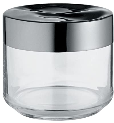 Alessi Julieta LC07 - Hermetisches Design Küchenglas, Glas im Glas mit 18/10 Edelstahldeckel, 50 cl