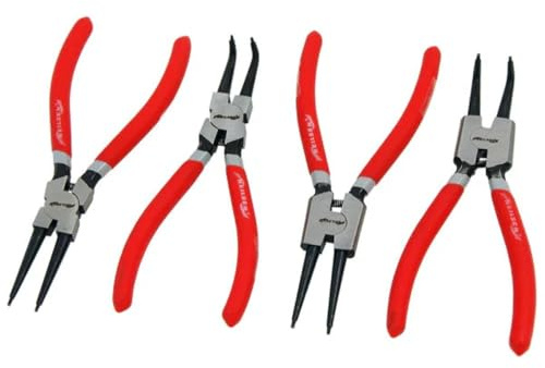 Neilsen CT1459 4pc Circlip Snap Ring Pliers Set Internal External Straight and 90 Degree Tips 170mm 180mm