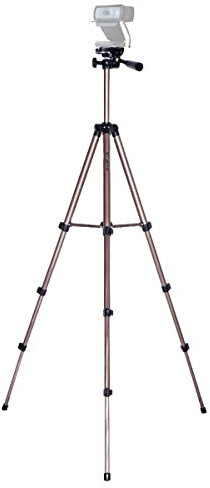 49 Inch Professional Camera Tripod Mount Holder Stand for Logitech Webcam C922 C930e C930 C920 C615-Coffee